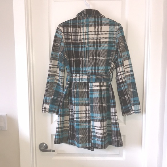 Bian Collection Blue Plaid Coat - Picture 2 of 3